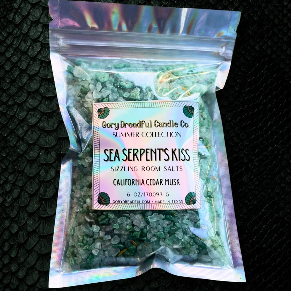 Sea Serpent's Kiss Sizzling Room Salt Crystal Potpourri: Cedar Amber Musk Scent